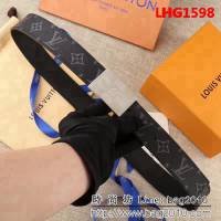 路易威登LV Damier帆布 小牛皮LV經典 Skyline雙面男士皮帶 兩種佩戴方式 LHG1598