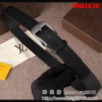 路易威登LV logo Taurillon 經典男士皮帶 LHG1638
