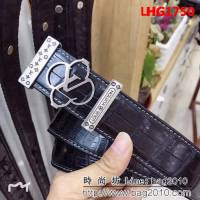 路易威登LV 真鱷肚皮系列 整體無拼接 高端男士皮帶 LHG1750