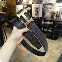 HERMES皮帶 進口大象紋牛皮 316精鋼扣 愛馬仕男士腰帶  hgh1923