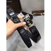 HERMES皮帶 A級進口鱷魚肚皮 全手工包邊 高品質 愛馬仕男腰帶  hgh1934