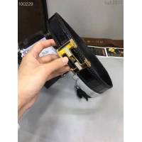 HERMES皮帶 A級進口鱷魚編織肚皮 全手工包邊 高品質 愛馬仕男腰帶  hgh1935
