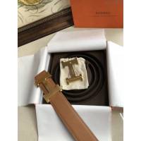 HERMES皮帶 愛馬仕原單 雙面用 原版皮手掌紋 金屬H大Logo 男士腰帶  hgh1970