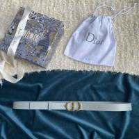 Dior女士腰帶 迪奧CD經典logo復古銅扣小牛皮腰帶  jjp1143