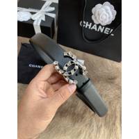 Chanel女士皮帶 香奈兒小香鑽圈雙面用小牛皮腰帶  jjp1163