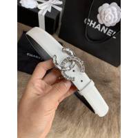 Chanel女士皮帶 香奈兒小香鑽圈雙面用小牛皮腰帶  jjp1166