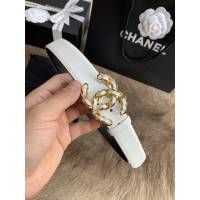 Chanel女士皮帶 香奈兒小香鑽圈雙面用小牛皮腰帶  jjp1168