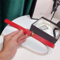 Gucci女士皮帶 古奇GG針扣簡約腰帶  jjp1304