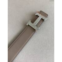 HERMES男士皮帶 愛馬仕H搭扣小牛皮腰帶  jjp1645