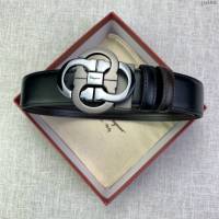 菲拉格慕男士皮帶 Ferragamo雙面牛皮紋理腰帶  jjp1910
