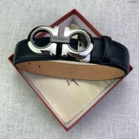 菲拉格慕男士皮帶 Ferragamo雙面牛皮紋理腰帶  jjp1911