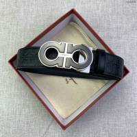 菲拉格慕男士皮帶 Ferragamo雙面牛皮紋理腰帶  jjp1915