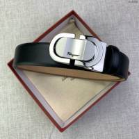 菲拉格慕男士皮帶 Ferragamo雙面牛皮紋理腰帶  jjp1929