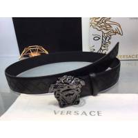VERSVE男士皮帶 範思哲希臘回紋壓花腰帶  jjp1946