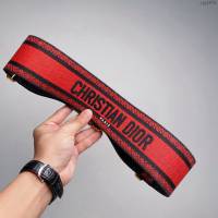 Dior女士腰帶 迪奧Christian Dior刺繡帆布皮帶  jjp1972