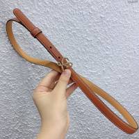 LOEWE女士皮帶 羅意威粒面小牛皮經典銅扣腰帶  jjp2005