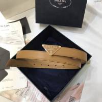 PRADA女士皮帶 普拉達經典塗琺瑯三角形腰帶  jjp2020