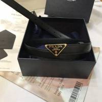 PRADA女士皮帶 普拉達經典塗琺瑯三角形腰帶  jjp2021