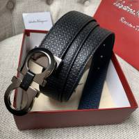 菲拉格慕男士皮帶 Ferragamo雙面牛皮紋理腰帶  jjp2053