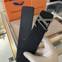 LV新款男士皮帶 路易威登Gancio五金腰帶  jjp2185