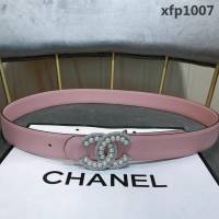 CHANEL香奈兒 18新款 CC珍珠水鑽扣 30MM精品光滑優雅皮帶 小紅書火爆款  xfp1007