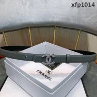 CHANEL香奈兒 18新款 20MM精品 進口光滑優雅小腰帶 CC水鑽扣  xfp1014