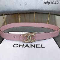 CHANEL香奈兒 18新款 CC珍珠水鑽扣 精品光滑優雅皮帶 上身效果巨好 奢華經典 小紅書火爆款   xfp1042