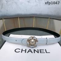 CHANEL香奈兒 18新款 20MM精品 進口光滑優雅小腰帶 CC穿皮鏈條經典銅扣 一帶兩用式腰帶  xfp1047