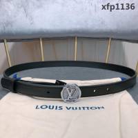 路易威登LV 18新款 20MM精品 進口豬皮紋牛皮腰帶 圓盤鑲鑽鋼扣 女款皮帶  xfp1136