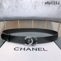 CHANEL香奈兒 18新款 zp同步 CC鏈條鑽扣 進口頭層皺山羊紋皮 時尚百搭款皮帶  xfp1152