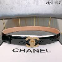 CHANEL香奈兒 18新款 31mm精品 cc經典銅扣 進口皮漆皮面料 時尚百搭款皮帶 網紅熱銷款  xfp1157
