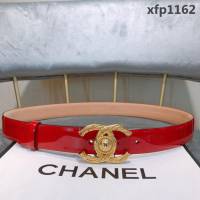 CHANEL香奈兒 18新款 30mm精品 進口皮漆皮面料 樹膏底妖帶 網紅同款腰帶 紅色腰帶  xfp1162
