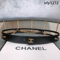 CHANEL香奈兒 19新款 34MM精品腰封 zp開模 雙面頭層牛皮腰帶 純銅打造特色腰鏈  xfp1272