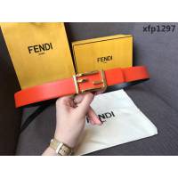 FENDI芬迪 實物拍攝 最新爆款 柔軟小牛皮皮帶 雙F標誌 BAGUETTE系列 時尚百搭款女款皮帶  xfp1297
