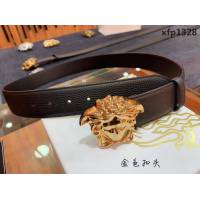 VERSACE範思哲 外貿原單貨 原廠荔枝紋牛皮 全粒面小牛皮底 男士皮帶 高端人士首選  xfp1328