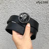 路易威登LV  M9932Q LVCIRCLE腰帶 飾有圓形LV logo 風格陽剛 時尚百搭款男士皮帶  xfp1368