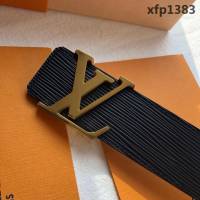路易威登LV 原單品質LV Initiales 40mm 黑色水波紋腰帶 經典款男士皮帶 M9229  xfp1383