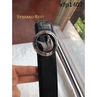 STEFANO RICCI 精鋼鷹頭掛扣 精仿鱷魚皮 牛皮男士腰帶  xfp1407