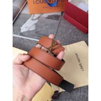 LV皮帶 經典LV腰帶系列 路易威登壓紋牛皮男士腰帶  xfp2117