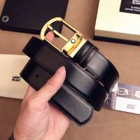 MONTBLANC皮帶 萬寶龍米蘭時裝周新款 專櫃原單 MONTBLANC男士牛皮腰帶  xfp2126
