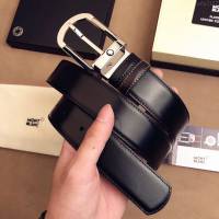 MONTBLANC皮帶 萬寶龍米蘭時裝周新款 專櫃原單 MONTBLANC男士牛皮腰帶  xfp2127