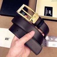 MONTBLANC皮帶 萬寶龍米蘭時裝周新款 專櫃原單 MONTBLANC男士牛皮腰帶  xfp2128