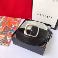 Gucci皮帶 古馳GG原廠經典版紋 Gucci牛皮腰帶 男女同款  xfp2151