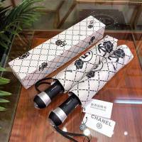 CHANEL香奈兒傘 2019香奈兒亞太專櫃最新款 山茶花 全自動UV晴雨傘 防曬隔熱 防紫外線  zm1029