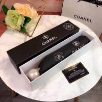 CHANEL香奈兒傘 火爆新款 山茶花搭配經典的香奈兒LOGO 珍珠球手柄 晴雨傘 防曬隔熱 防紫外線  zm1043