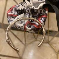 GUCCi飾品 古馳限量版手鐲 Gucci新款竹節開口手鐲戒指 男女同款  zgbq1027