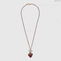 GUCCi飾品 古馳紅鑽草莓毛衣鏈 Gucci經典首飾  zgbq1043