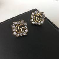 GUCCi飾品 古馳耳環 Gucci雙G耳釘 電鍍18K金  zgbq1166