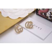 GUCCi飾品 古馳925純銀針耳環 Gucci施華洛世奇水晶耳釘  zgbq1190