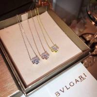 Bvlgari飾品 寶格麗皇冠圓鑽項鏈 寶格麗四爪BV單鑽項鏈  zgbq3040